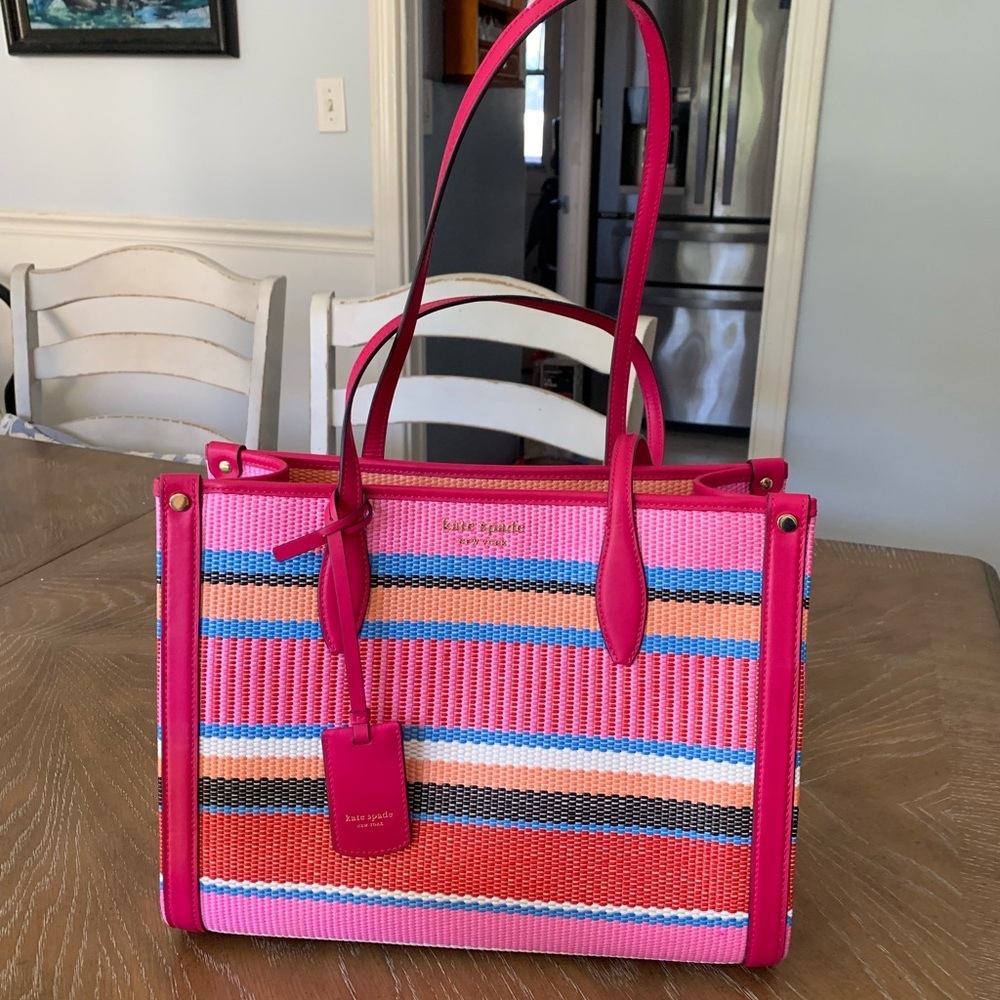 Kate Spade Multicolor Striped Tote Bag